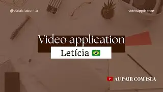 VIDEO APPLICATION | APIA | Au Pair