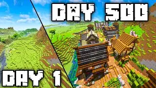 500 Days In A Cozy Farming Village Minecraft Forever World