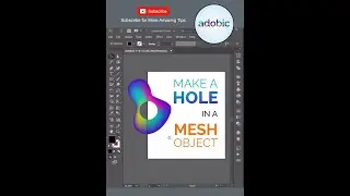 How to make hole in mesh object shape in illustrator | hole in a mesh in illustrator | @adobic