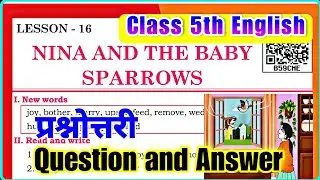 nina and the baby sparrows class 5th / class 5th chapter 16 question answer / shiv sahu sir