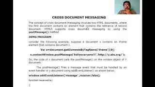 Cross Document Messaging