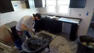 Pouring Concrete Counter Tops With Z Counterform - Time Lapse (Part 3)