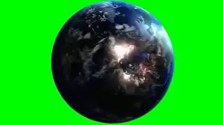 Earth destruction green screen 