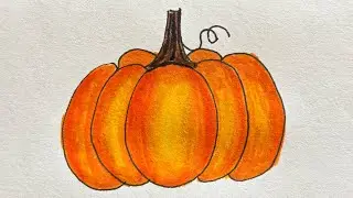 How to draw a pumpkin using alphabets | Easy drawing idea
