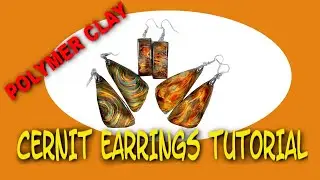 DIY Cernit earrings - polymer clay tutorial
