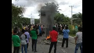 Lagi-lagi DEMO, Maur Baru, Rupit, Musi Rawas Utara, Jalan Lintas di Blokir warga