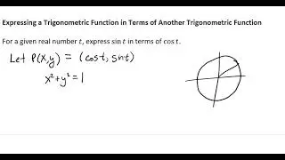 Expressing a Trigonometric Function in Terms of Another Trigonometric Function Video