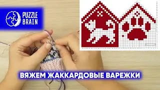 Жаккардовые варежки для детей: курс по вязанию спицами (Первый урок)