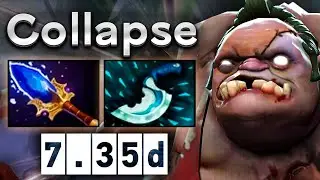 Коллапс на Пудже с Мирой на линии! - Collapse Pudge 7.35 DOTA 2