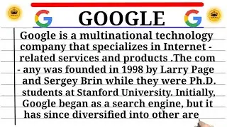 Story of google l Google essay on english ll what is google? How does it work? l Google essay