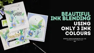 Beautiful 3 Ink Colours Blending | SSS Exquisite Hummingbird Cards