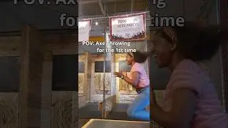 I went Axe Throwing as a novice but came out as a Champion💪😅. #axe #axethrowing #shorts #shortsvideo
