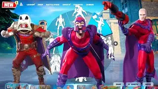 Fortnite Magneto doing Funny Built-In Emotes (All Styles)