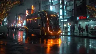 Cyberpunk Delivery Truck - Synthwave Retrowave Mix