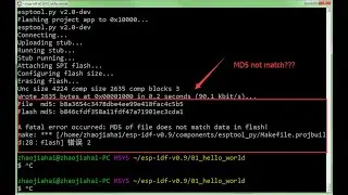 Fixed ESP32 MD5 Error! MD5 of file does not match data in flash!