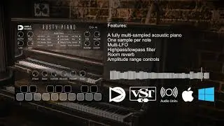 Rusty Piano Free 64-bit VST plugin instrument for Windows and macOS
