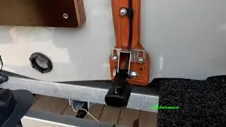 Самодельный кронштейн датчика эхолота на транец лодки РИБ 