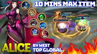 Gameplay Alice Brutal Damage | Best Build Alice 2021 | Alice Top Global Mobile Legends