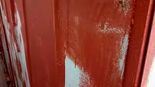 Покраска металлического гаража, часть 2: Грунтую локально, там где ржавчина