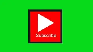 Subscribe button Animation. Beating Heart green screen.