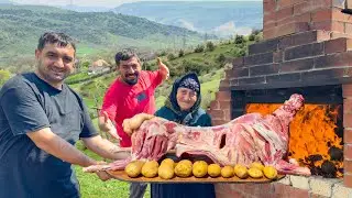 Delightful Taste of Rural Life: Cooking a Whole 20kg Lamb in a Remote Mountain Village