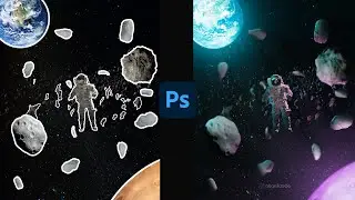 Astronaut in Space | Photoshop Edit/Manipulation | Full Timelapse
