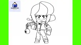 Cum Să O Desenezi Pe BIBI Din Brawl Stars | Usor Pas cu Pas Tutorial pentru Incepatori