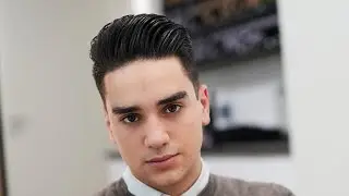 Men’s shiny hairstyle / wet look