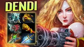 Dendi [Lina] Incredible Midlane Skills machine Gun - Dota 2 Pro
