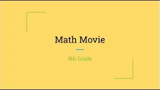 4th Grade Math Chant