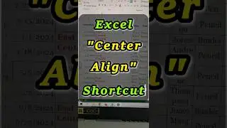 Excel Shortcut: Center Align Cells ⌨️📊 
