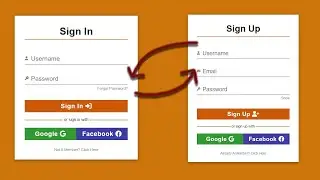Login Registration Form With Google And Facebook Buttons | Login Form with Free Source Code
