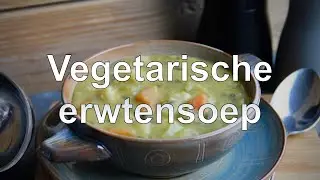 Vegetarische erwtensoep met geroerbakte groenten recept