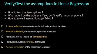 Verifying the Assumptions of Linear Regression using Python and Stats Library|Part 2|Machines Learn