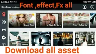 How to download asset in kinemaster! Download font,effect,fx in kinemaster! asset download