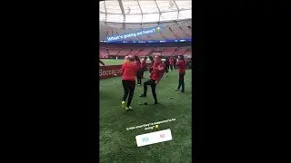 USWNT having fun at training