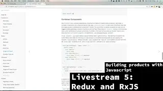 Building products with javascript - Livestream 5 - Setting up Bootstrap, Redux and Redux-Observable