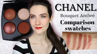 Using Chanel Spring 2021 Les 4 Ombres 372 Bouquet Ambré | Comparison Swatches