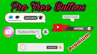 Youtube video green subscribe buttons 2021 | Green secreen Subscribe buttons | Green |  Saeed Tech