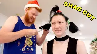 my husband gives me a shag cut :')