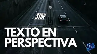 Cómo poner texto en perspectiva | Photoshop | Punto de fuga 📷