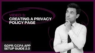 GDPR/CCPA app Setup Guide 2.0 | 3. How to set up a Privacy Policy page for your store? | Shopify