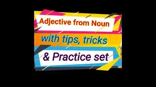 Adjective From Noun || English Grammar || Parts of Speech.