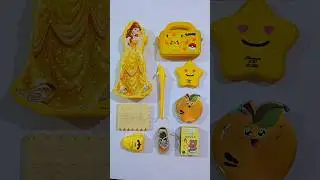 fantastic yellow stationery items- pencil case, pencil sharpener, notebook, #stationery #unboxing