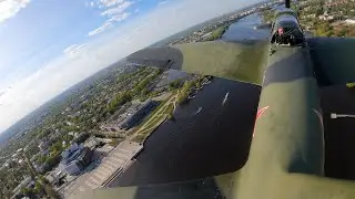 IL-2 real flight over the city of Veliky Novgorod, RU, 09/05/2023