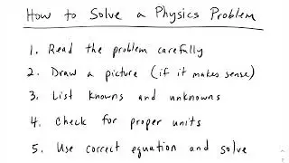 How to Solve a Physics Problem