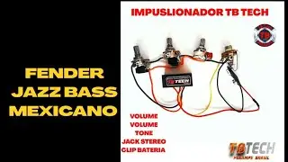 Bass Preamp TB TECH IMPULSIONADOR Fender JAZZ BASS Mexicano