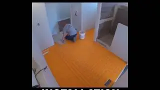 Heated Tile Floor Installation Time-lapse