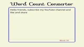 How to count word convertor with JavaScript | practical program