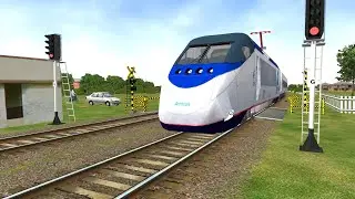 June 17, 2022 High speed train at unnamed level crossing in Indian train simulator game